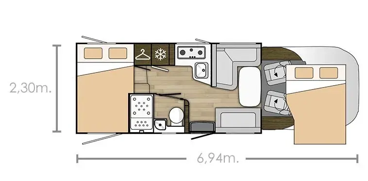 Foto de Autocaravana cómoda Tessoro 442